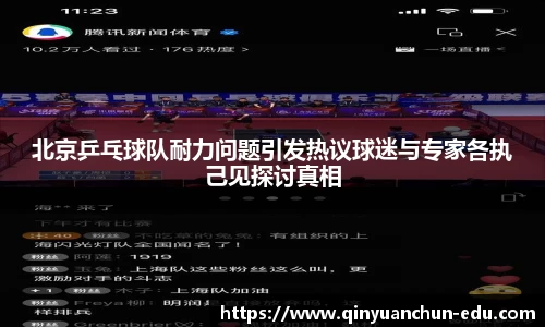 北京乒乓球队耐力问题引发热议球迷与专家各执己见探讨真相